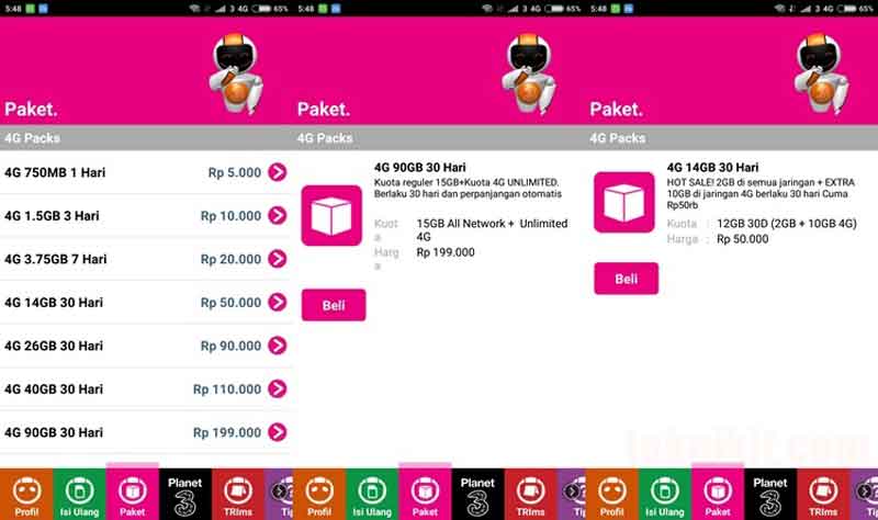 Paket Internet Murah Tri