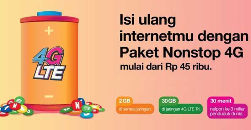 Paket 4G Kuota Besar Tri