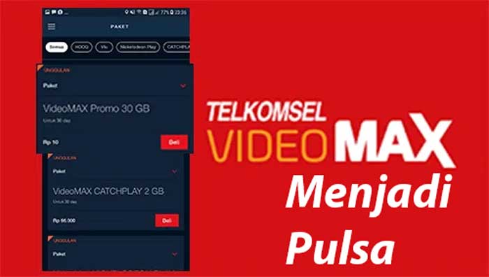 Cara Mengubah Kuota VideoMax Menjadi Pulsa