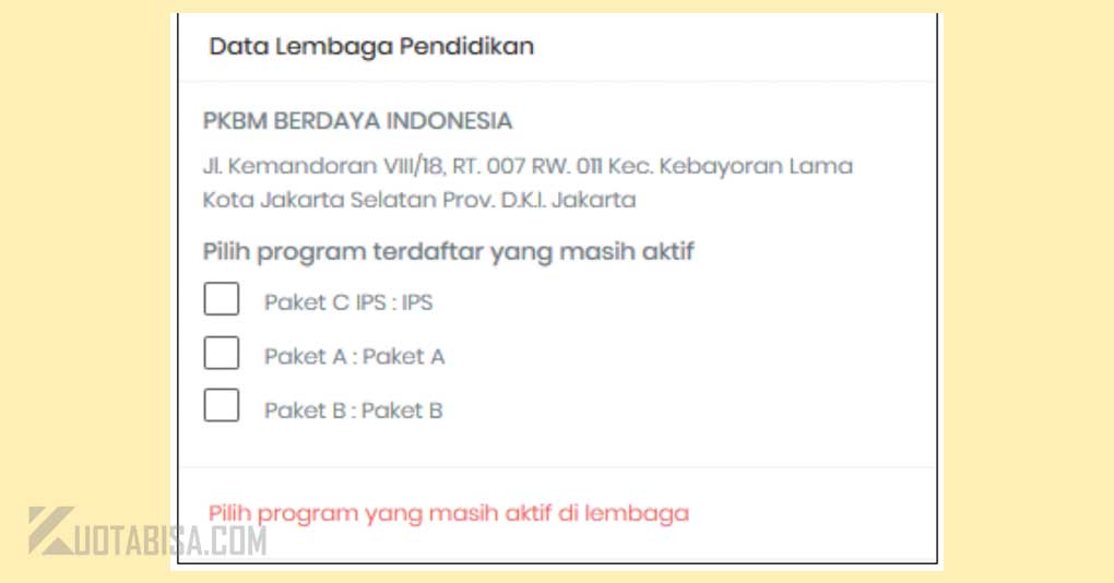 Dara Lembaga Pendidikan