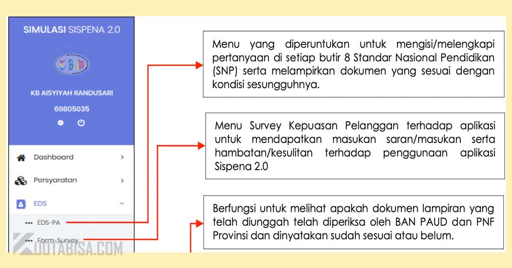 Menu EDS