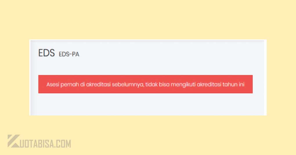 Tidak Bisa Mengisi EDS-PA