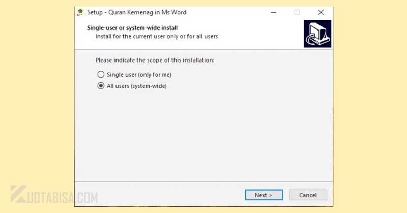 Cara Install Quran in Word