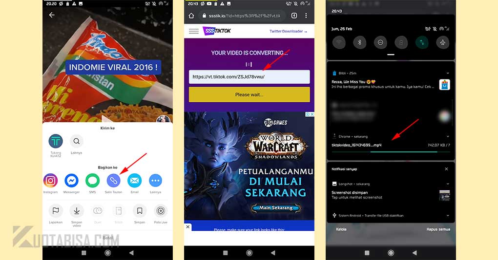 Download Video di TikTok Tanpa Watermark Online