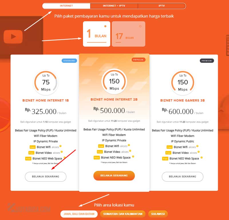 Cara Daftar Internet Biznet Home