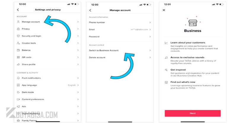 Cara Akun TikTok menjadi Akun Bisnis