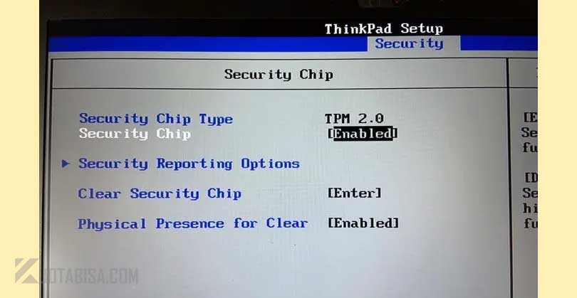 Cara Mengecek TPM 2.0 Menggunakan BIOS/UEFI