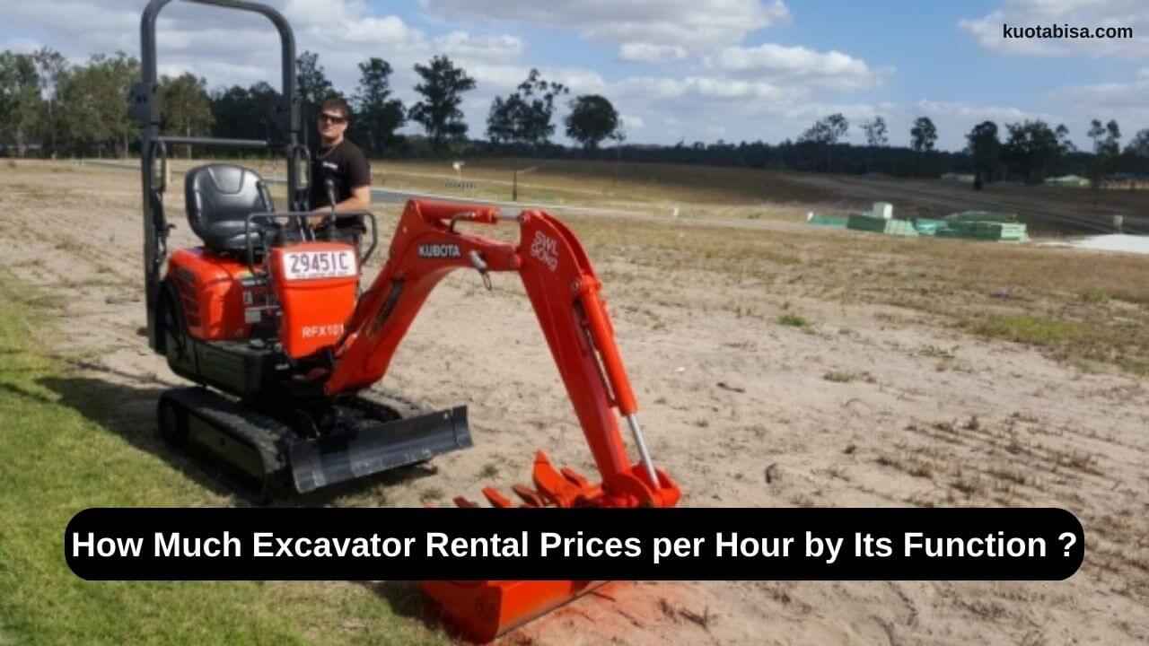 Excavator Rental Prices per Hour 