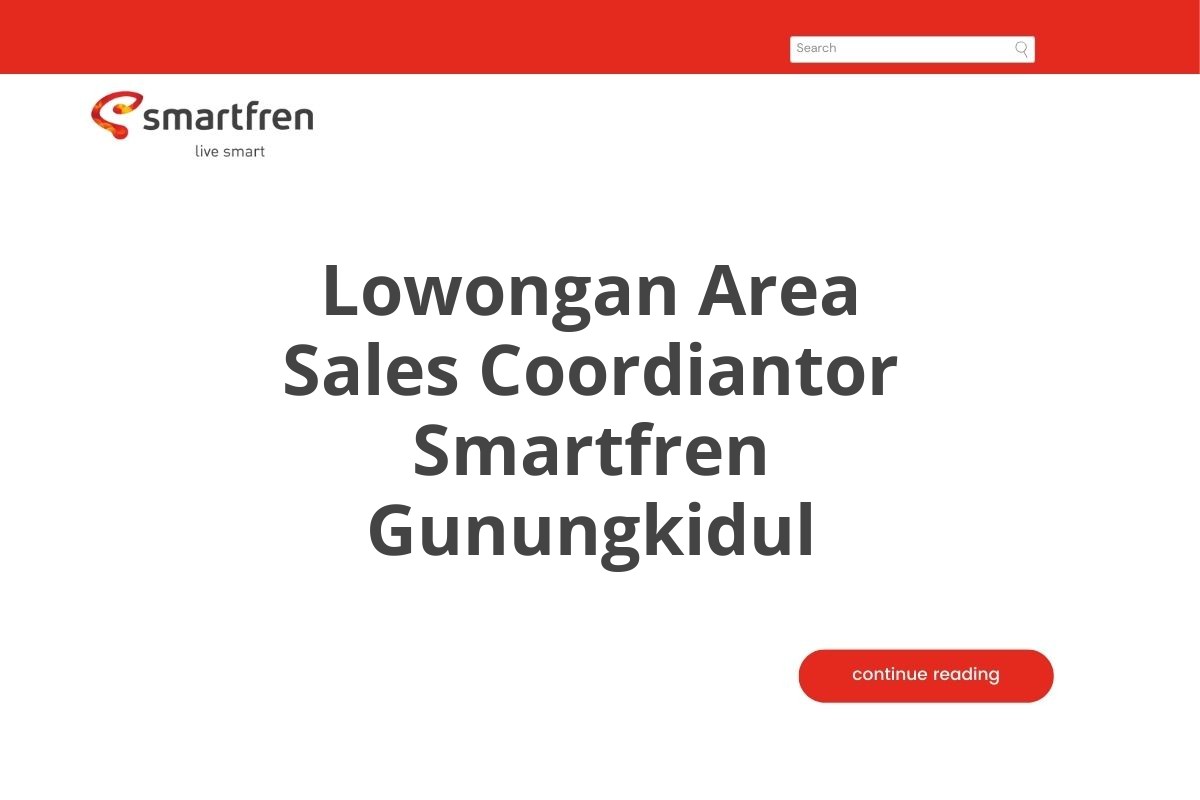 Lowongan Area Sales Coordiantor Smartfren Gunungkidul