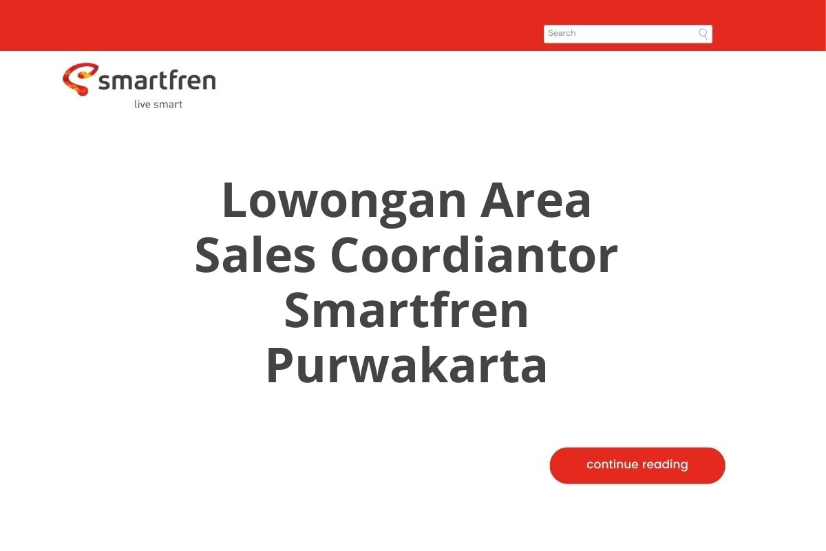 Lowongan Area Sales Coordiantor Smartfren Purwakarta